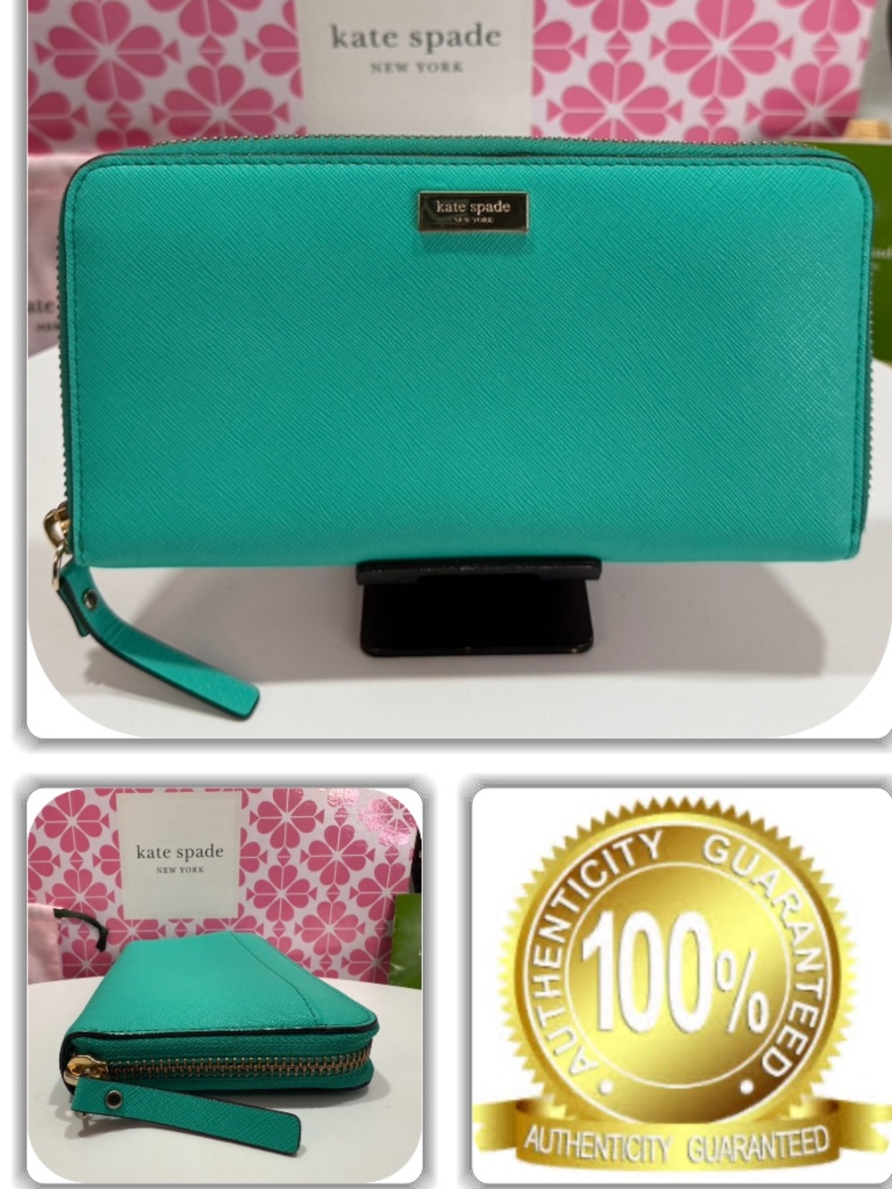 COUTURE KATE SPADE ZIP AROUND LONG WALLET!